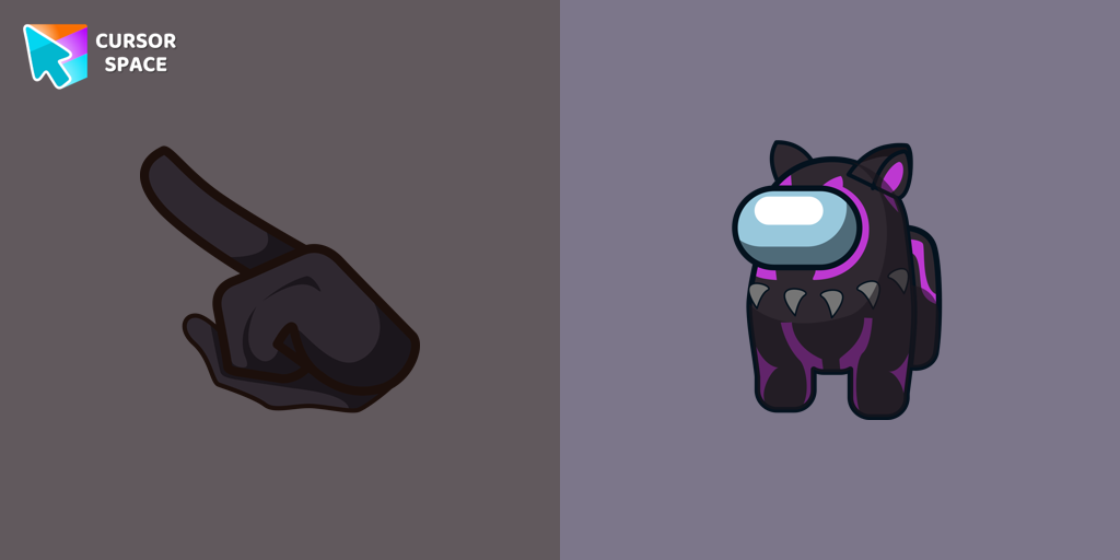 Cursor Among Us Black Panther Character Pack