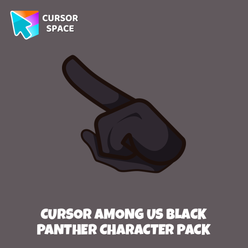 Cursor Among Us Black Panther Character Pack