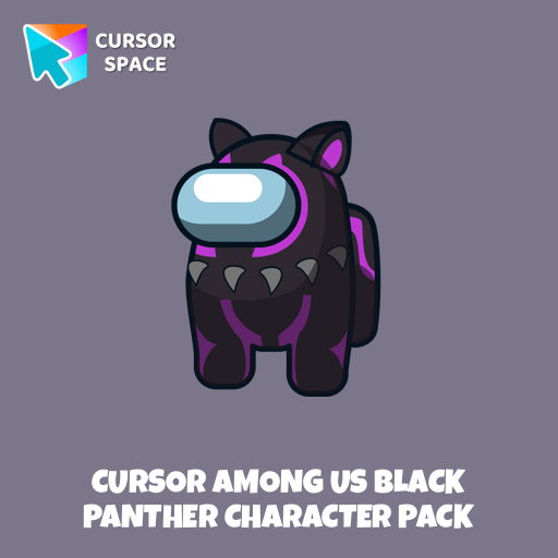 Cursor Among Us Black Panther Character Pack