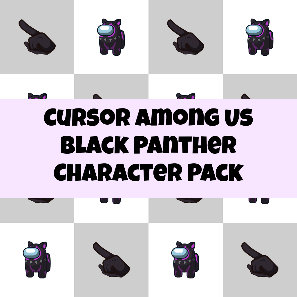 Cursor Among Us Black Panther Character Pack